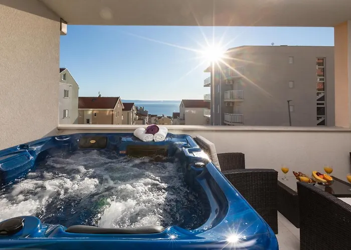 公寓 Luxury Sky With Sea View And Whirlpool